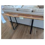 Live Edge Wood Console Table