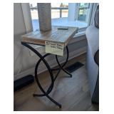 Rustic Wood & Metal Side Table (Matches #198)