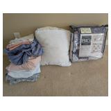 Lot of Bed Linens, Full-Sized, Etc