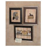 Framed Egyptian Art on Papyrus
