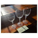 Crystal Wine Glasses, Likely Aria by Lenox