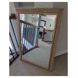 Large Gold Framed Mirror, ~3' to 4' h