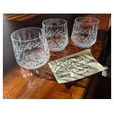 Cut Crystal Glasses, Likely Waterford Lismore