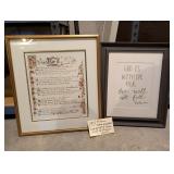 Framed Hand Painted Bible Verse & Prayer Art