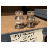Sterling Silver Vintage Alvin Salt Pepper Shakers