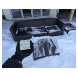 Dark Wicker Outdoor/Patio Furniture, Couch, Etc