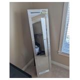 Silver Framed Standing Full Body Mirror