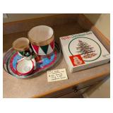 Spode Christmas Tree 3 Tier Tray & Other Dishes