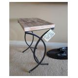 Rustic Wood & Metal Side Table (Matches #72)