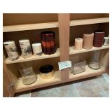 Lot of Large Candles, Candleholders