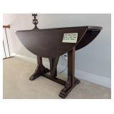 Dark Wood Drop Leaf Side/Console table