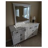 Bassett Home Furnishings Distressed White Dresser