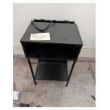 Black Side Table w/ USB Plugins