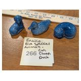 Enasco Blue Speckled Animals- Cats, Sheep, Duck