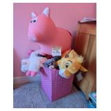 Basket of Kids Toys & Plushies