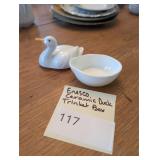 Enesco Ceramic Duck Trinket Box