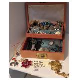 Box of Assorted Vintage Brooches