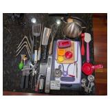 Assorted Kitchen Utensil, Cutting Boards, etc