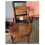 Antique Victorian Cane Bottom Chair- Needs Repair