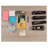 Staplers, Post-Its, Magnifying Glass