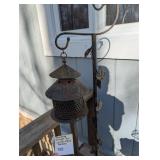 Standing Wrought Iron Lantern / Bird Feeder