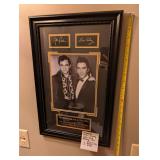Framed photo, Johnny Cash, Elvis Presley