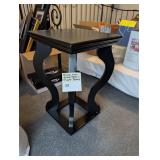 Black Wood Side Table / Plant Stand