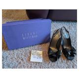 Stuart Weitzman Patent Leather Bow Pump wmns 7.5