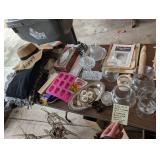 1/2 Of Table Contents, Silverplate, Glassware, etc