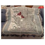 Vintage Cardinals Tapestry Throw Blankets