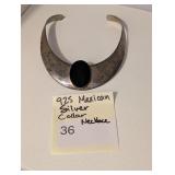 925 Mexican Silver Collar Necklace