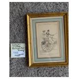 Antique / Vintage Numbered Parisian Print Numbered