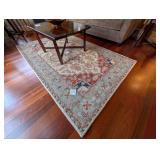 Ornate Area Rug, Red/ Teal/ Neutral 5ft x 8ft
