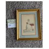 Antique / Vintage Numbered Parisian Print 'Bonnet'