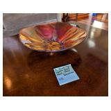 IL Quadrifraglio Square Glass Bowl, Hand Decorated