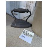 Moonshine Stoneware Jug + Cast Iron Sod Iron