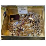 Box of Assorted Vintage Jewelry