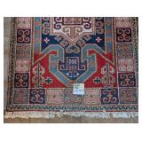 Red/Blue Ornate Area Rug 3ft x 5ft
