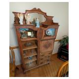 Antique/VTG Tiger Oak Secretary NO CONTENTS