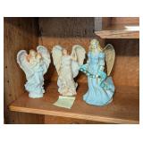 Vtg Porcelain Angels (1 Music Box)