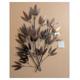 Vintage MCM Metal Leaves Wall Art
