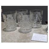VTG American Cut Crystal Pitcher & Cups