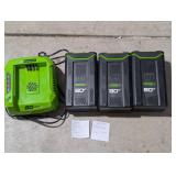 Greenworks Pro 80V Batteries & Charger