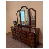 Sumter Cabinet Co Dark Cherry Dresser w/ Mirror