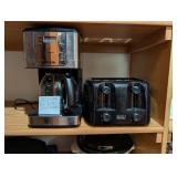 Coffee Pot & 4 Slice Toaster