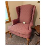 VTG Queen Anne Style Upholstered Armchair (A)