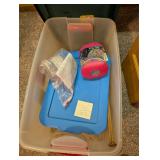 Tote of Needle Work/Knitting/Crocheting Supplies B