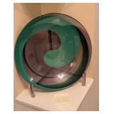 Murano Italian glass swirl plate