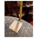Modern blue upholstered barrel accent chair (a)