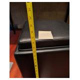 Leather storage ottoman (a)